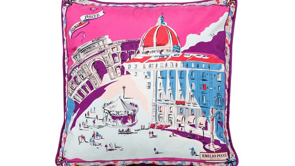 Emilio Pucci Cushion - Pink
